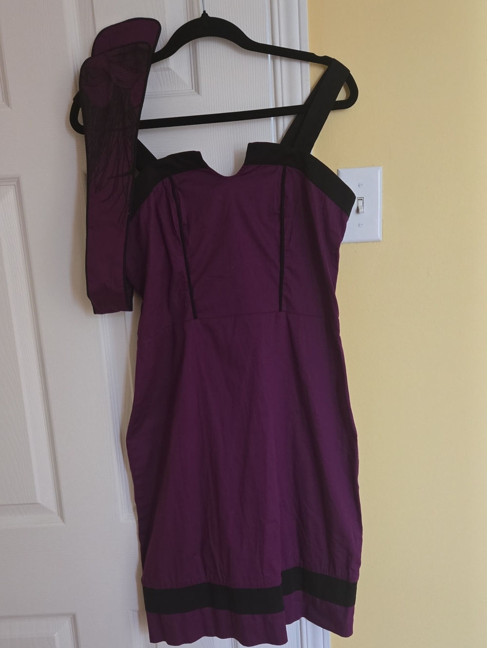 🎶SCHWIING Dark Magenta Cotton Mini Dress0
